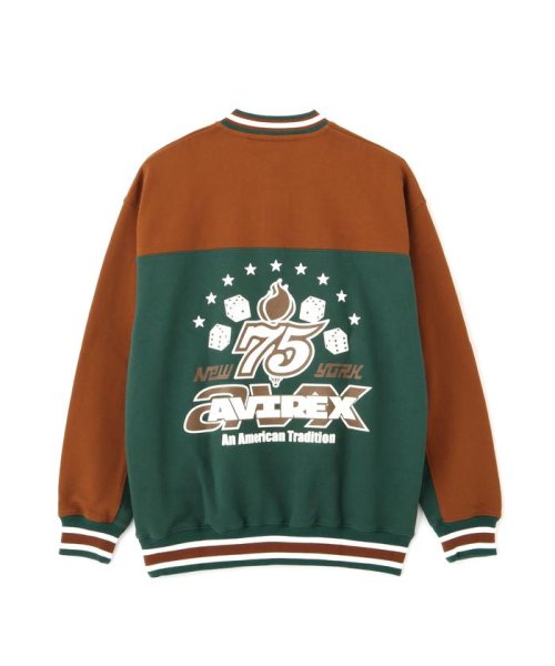 AVIREX(AVIREX)/《WEB&DEPOT限定》TWOTONE SNAP SWEAT / ツートン スナップ スウェット/img13