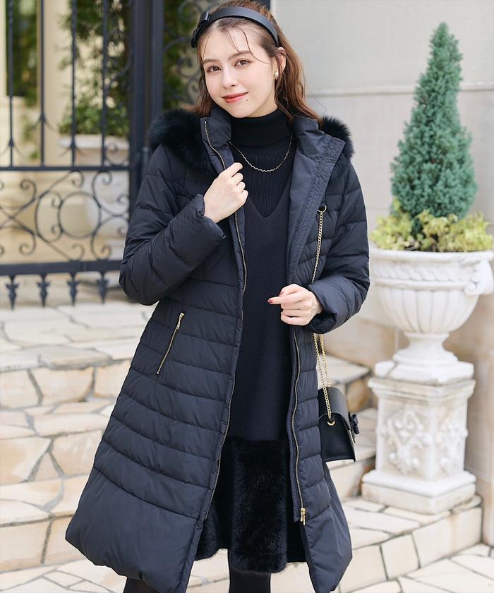 ご予約品 MISS GRANT ダウンコート リアルFOXファー ダウンコート  