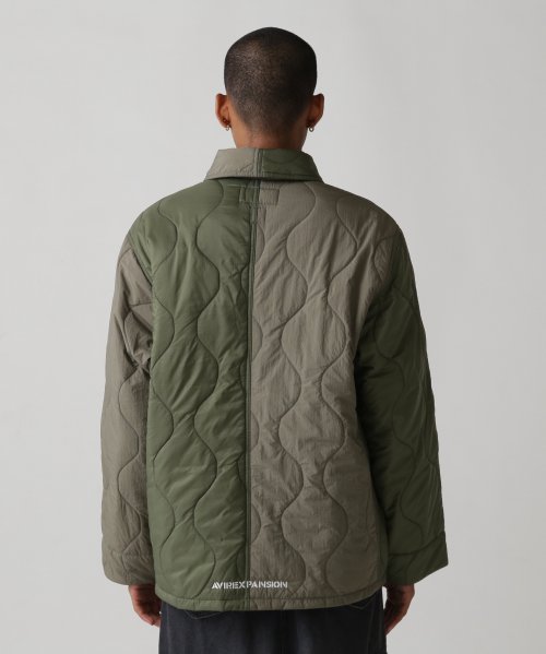 《AVIREX × EXPANSION》2TONE QUILTE COVER JACKET AVIREX EXPANSION 2TONE QUILTE COVER