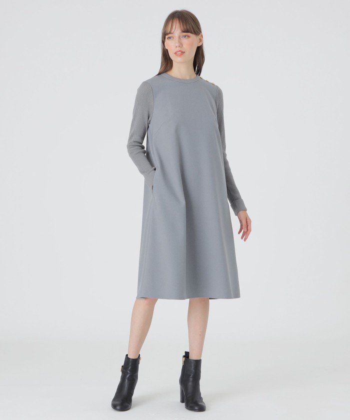 新品BLUE LABEL CRESTBRIDGE  リブスリーブAラインドレス リブスリーブAラインドレス(505623620)｜阪急百貨店公式通販