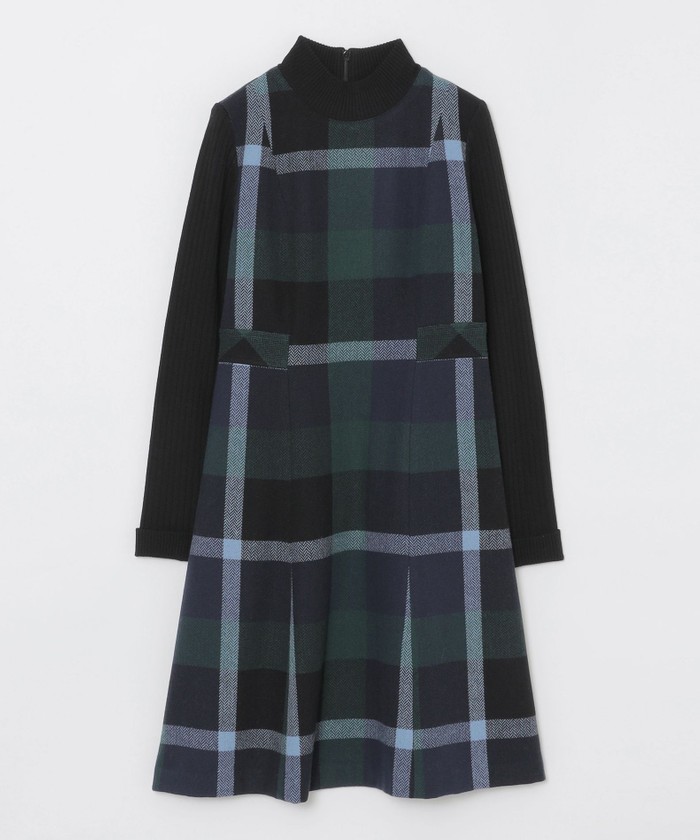 CRESTBRIDGE クレストブリッジチェックプラスティーヘリンボーンドレス クレストブリッジチェックプラスティーヘリンボーンドレス