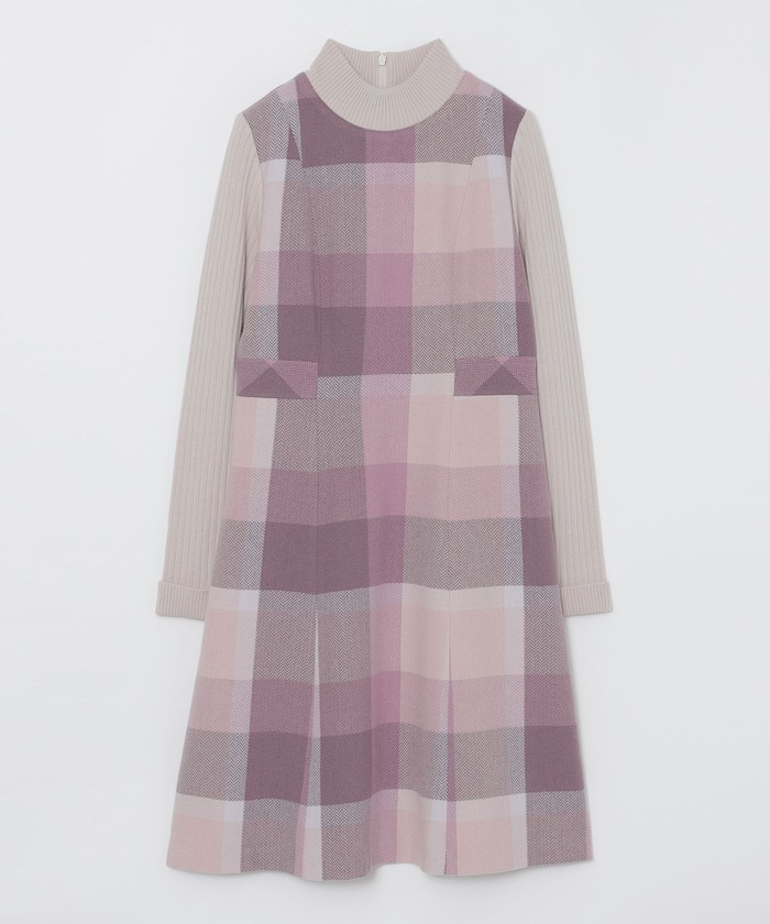 CRESTBRIDGE クレストブリッジチェックプラスティーヘリンボーンドレス クレストブリッジチェックプラスティーヘリンボーンドレス