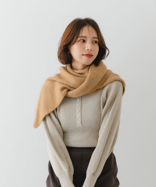 ASAUCE MELER　EXキッドモヘアウールトライアングルストール ASAUCE