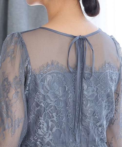 シアーレースAラインワンピース 