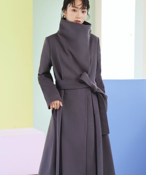 ビッグスタンドカラーウールコート「K1138」 