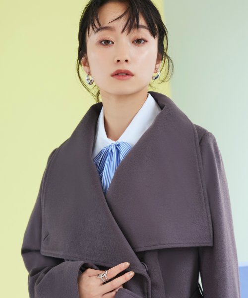 ビッグスタンドカラーウールコート「K1138」 