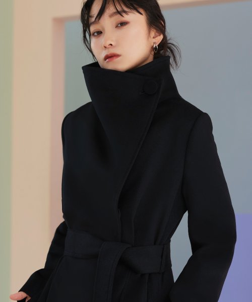 ビッグスタンドカラーウールコート「K1138」 