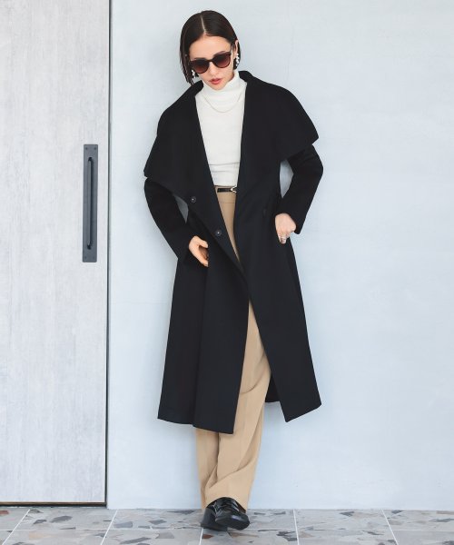 ビッグスタンドカラーウールコート「K1138」 