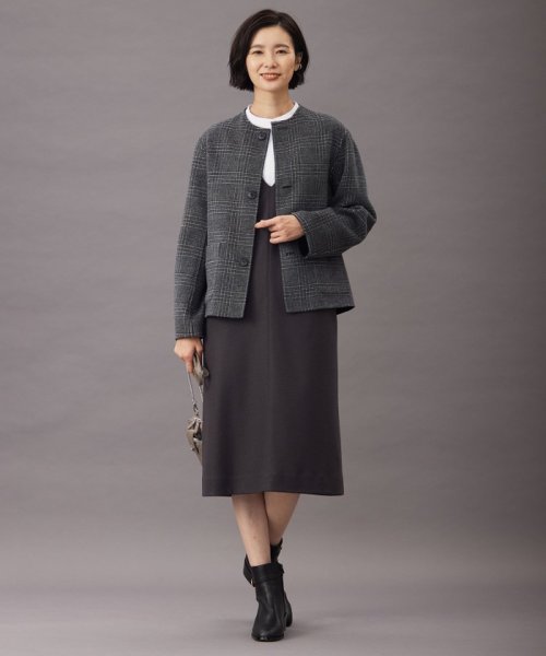 J.PRESS LADIES（LARGE SIZE）(J．プレス　レディス（大きいサイズ）)/【リバーシブル】ウールナイロン リバー チェック ショート コート/img02