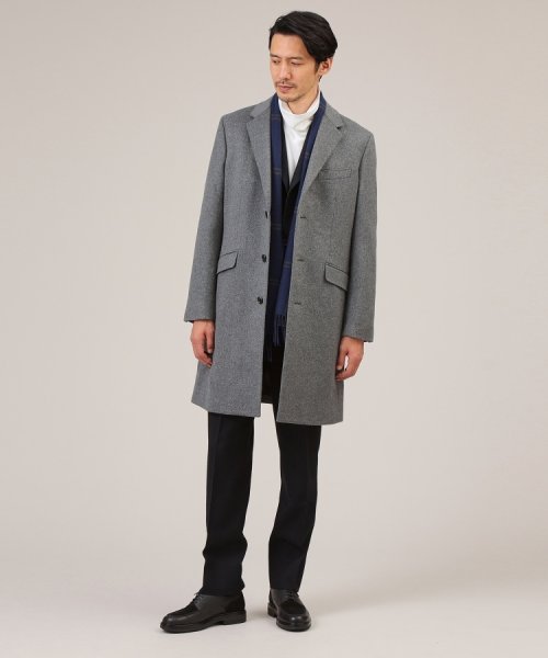 ウールカシミヤブレンド チェスターコート また