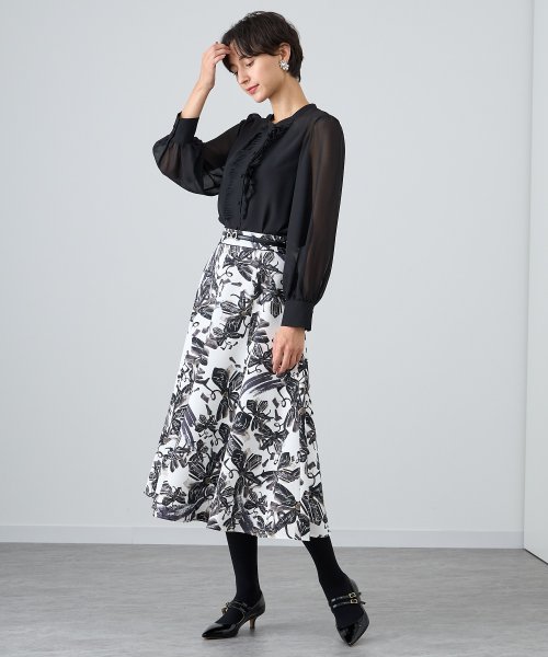 アナイ(ANAYI) |アートフラワープリントフレア スカート(505678290  