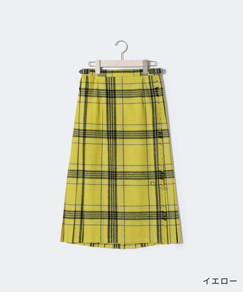 オニールオブダブリン ONEIL OF DUBLIN 5073WP スカート レディース チェック柄 丈73cm ウール ミモレ丈 シングルベルト ラップスカ D1330162760(10175円)