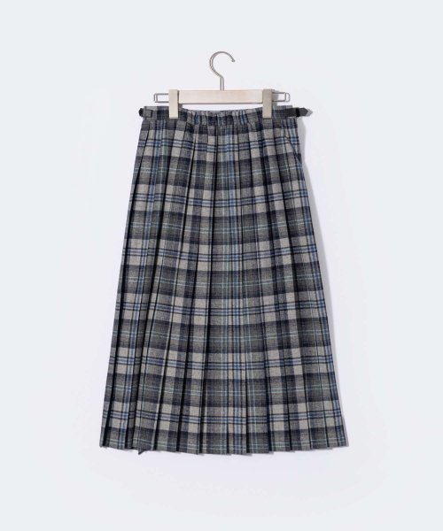 オニールオブダブリン ONEIL OF DUBLIN 5073WP スカート レディース チェック柄 丈73cm ウール ミモレ丈 シングルベルト ラップスカ D1330162760(10175円)