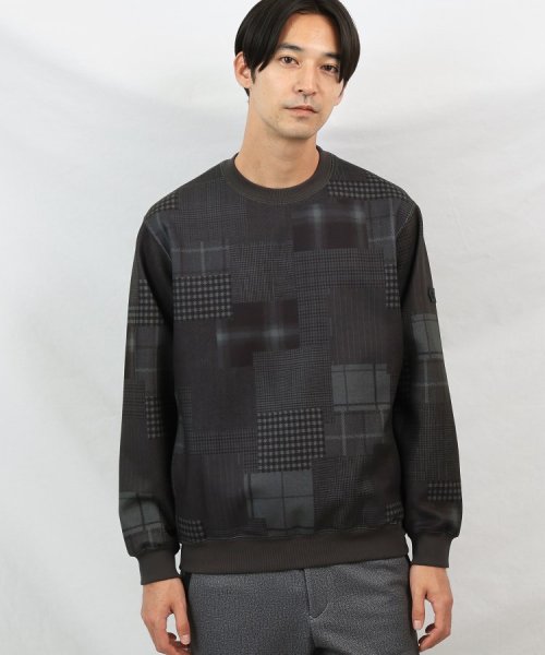 TAKEO KIKUCHI(タケオキクチ)/【Down Fabric】パッチワークパターン スウェット/img03