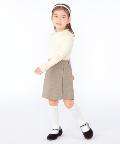 SHIPS KIDS(シップスキッズ)/SHIPS KIDS:100～140cm /〈手洗い可能〉リブ フリル タートルネック ニット/img02