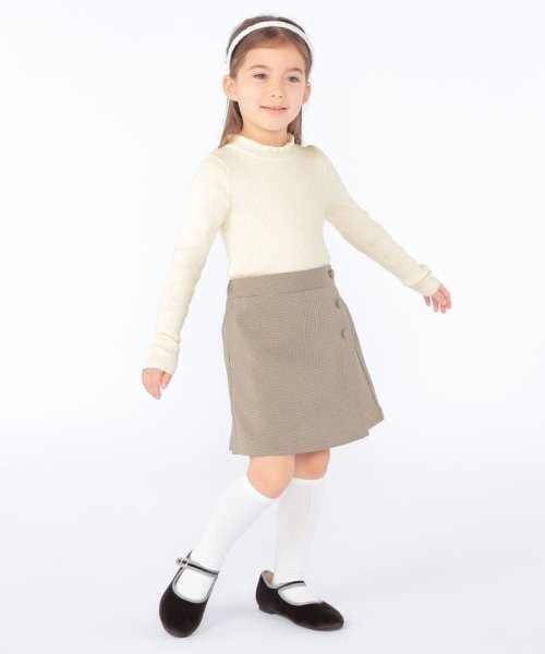 SHIPS KIDS(シップスキッズ)/SHIPS KIDS:100～140cm /〈手洗い可能〉リブ フリル タートルネック ニット/img03