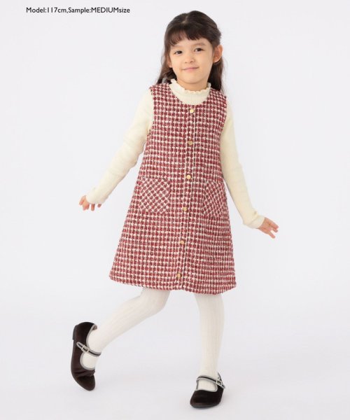 SHIPS KIDS(シップスキッズ)/SHIPS KIDS:100～140cm /〈手洗い可能〉リブ フリル タートルネック ニット/img05