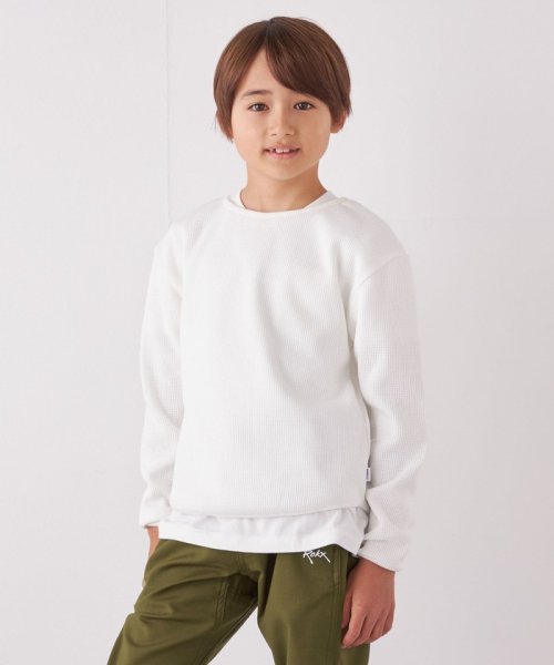 SHIPS any WOMEN(シップス　エニィ　ウィメン)/SHIPS any: ランドヘム ワッフル ロングスリーブ Tシャツ<KIDS>/img05