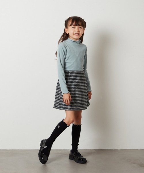 a.v.v(KID'S)(アー・ヴェ・ヴェキッズ)/[120－130]【セットアップ対応】シャギーチェック台形スカート/img14