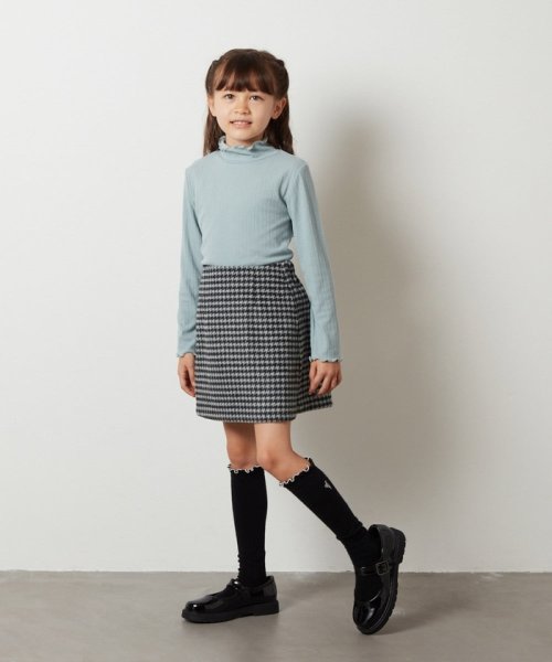 a.v.v(KID'S)(アー・ヴェ・ヴェキッズ)/[120－130]【セットアップ対応】シャギーチェック台形スカート/img18