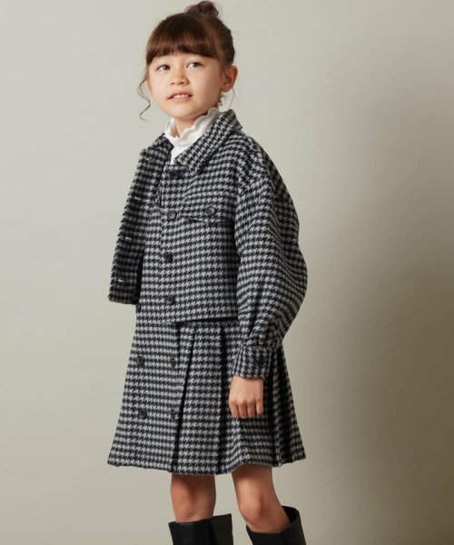 a.v.v(KID'S)(アー・ヴェ・ヴェキッズ)/[120－130]【セットアップ対応】シャギーチェックショートジャケット/img02