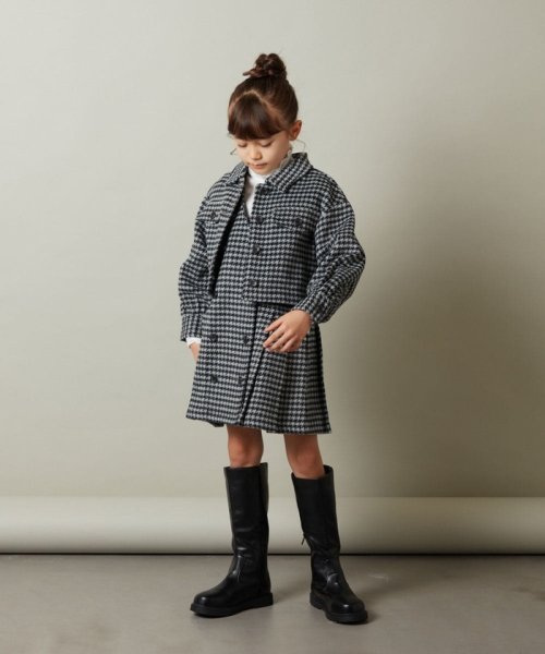 a.v.v(KID'S)(アー・ヴェ・ヴェキッズ)/[120－130]【セットアップ対応】シャギーチェックショートジャケット/img06