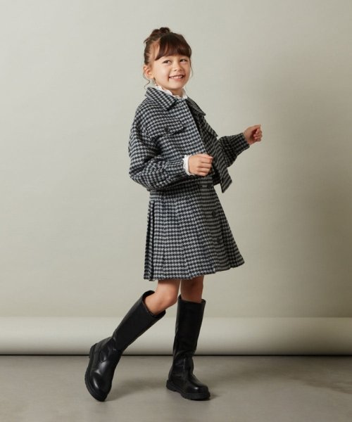 a.v.v(KID'S)(アー・ヴェ・ヴェキッズ)/[120－130]【セットアップ対応】シャギーチェックショートジャケット/img08