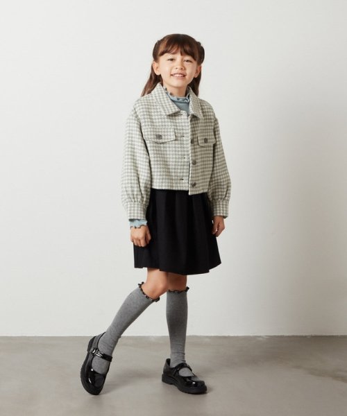 a.v.v(KID'S)(アー・ヴェ・ヴェキッズ)/[120－130]【セットアップ対応】シャギーチェックショートジャケット/img20