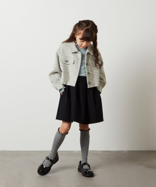 a.v.v(KID'S)(アー・ヴェ・ヴェキッズ)/[120－130]【セットアップ対応】シャギーチェックショートジャケット/img23