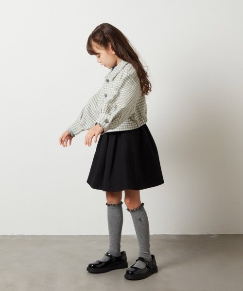 a.v.v(KID'S)(アー・ヴェ・ヴェキッズ)/[140－150]【セットアップ対応】シャギーチェックショートジャケット/img11