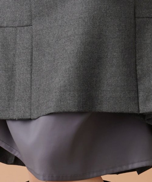 プリーツヘム切替スカ－ト 