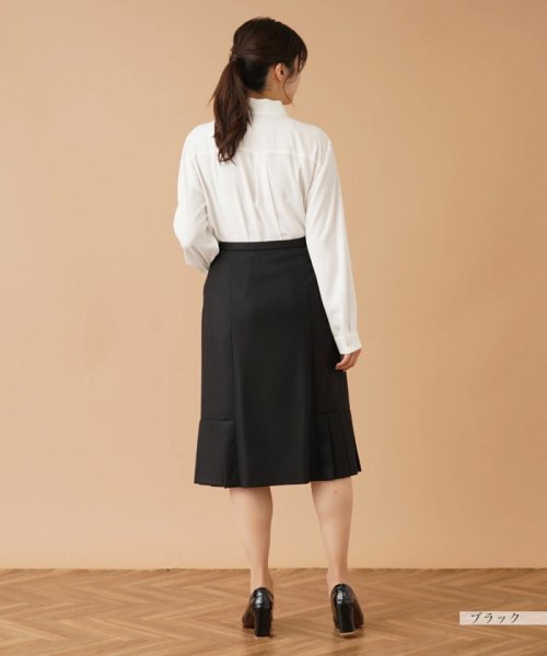 プリーツヘム切替スカ－ト 