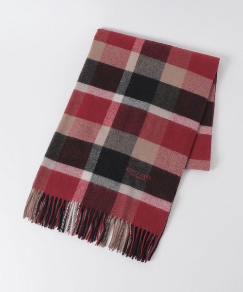 クレストブリッジチェックウォッシャブルカシミヤストール 