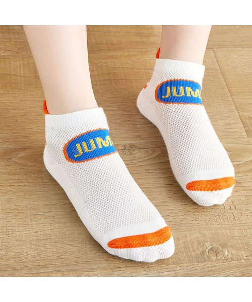 CLARAH　kids(クララキッズ)/キッズ 靴下 5足セット メッシュ JUMP ネオンカラー ソックス くつ下 くるぶし スニーカーソックス/img05