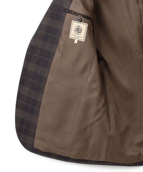 【ソフトタッチツイスト】モダンアイビーチェック ジャケット ソフトタッチツイスト