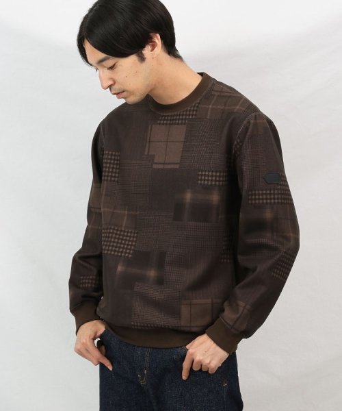 TAKEO KIKUCHI(タケオキクチ)/【Down Fabric】パッチワークパターン スウェット/img23