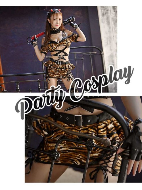 コスプレ 鬼 虎 アニマル エロい sexy ミニ スカート ハロウィン キャバ嬢 豪華 Ryuyu 