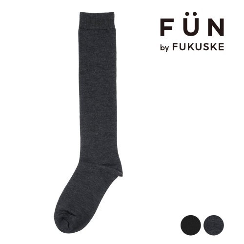 fukuske(フクスケ)/福助 公式 靴下 ハイソックス レディース fukuske FUN 無地 つま先かかと補強 4362－32L<br>婦人 女性 フクスケ fukuske/img01
