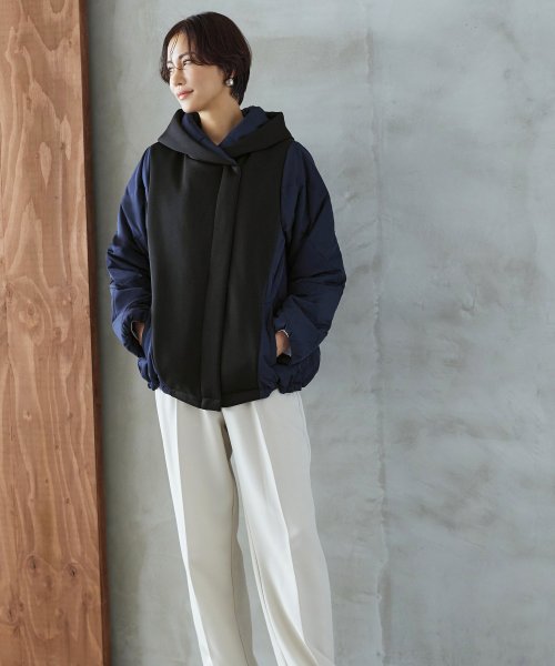 ダンボールニット×ライトサーモキルティングジャケット(D1296) D1296 ダンボールニット×ライトサーモキルティングジャケット 赤外線を吸収