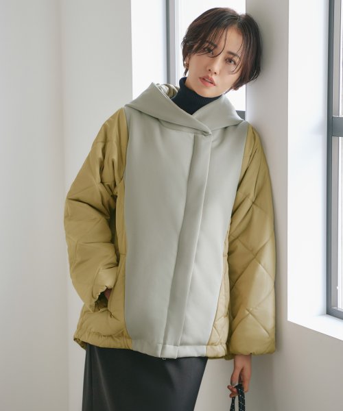 ダンボールニット×ライトサーモキルティングジャケット(D1296) D1296 ダンボールニット×ライトサーモキルティングジャケット 赤外線を吸収