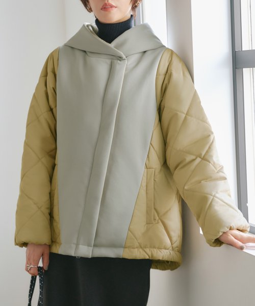 ダンボールニット×ライトサーモキルティングジャケット(D1296) D1296 ダンボールニット×ライトサーモキルティングジャケット 赤外線を吸収