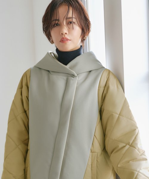 ダンボールニット×ライトサーモキルティングジャケット(D1296) D1296 ダンボールニット×ライトサーモキルティングジャケット 赤外線を吸収