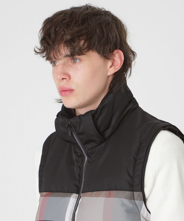 クレストブリッジチェックコンビダウンベスト(505684489)｜HANKYU