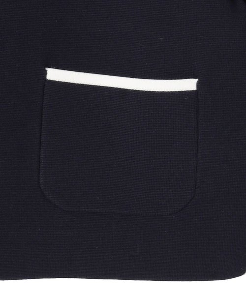 〈手洗い可能〉キルティング コンビ ニット ジャケット 