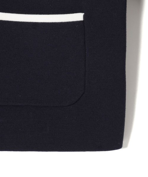 〈手洗い可能〉キルティング コンビ ニット ジャケット 