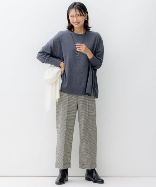 NIJYUSANKU（LARGE SIZE）(２３区（大きいサイズ）)/【WEB限定カラーあり/洗える】ウーステッドウール ビッグシルエット ニット/img09