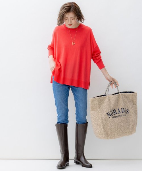 NIJYUSANKU（LARGE SIZE）(２３区（大きいサイズ）)/【WEB限定カラーあり/洗える】ウーステッドウール ビッグシルエット ニット/img26