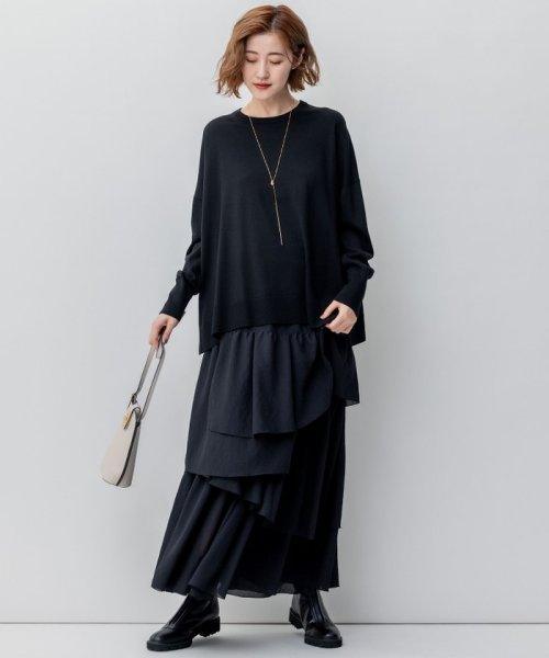 NIJYUSANKU（SMALL SIZE）(23区（小さいサイズ）)/【WEB限定カラーあり/洗える】ウーステッドウール ビッグシルエット ニット/img22