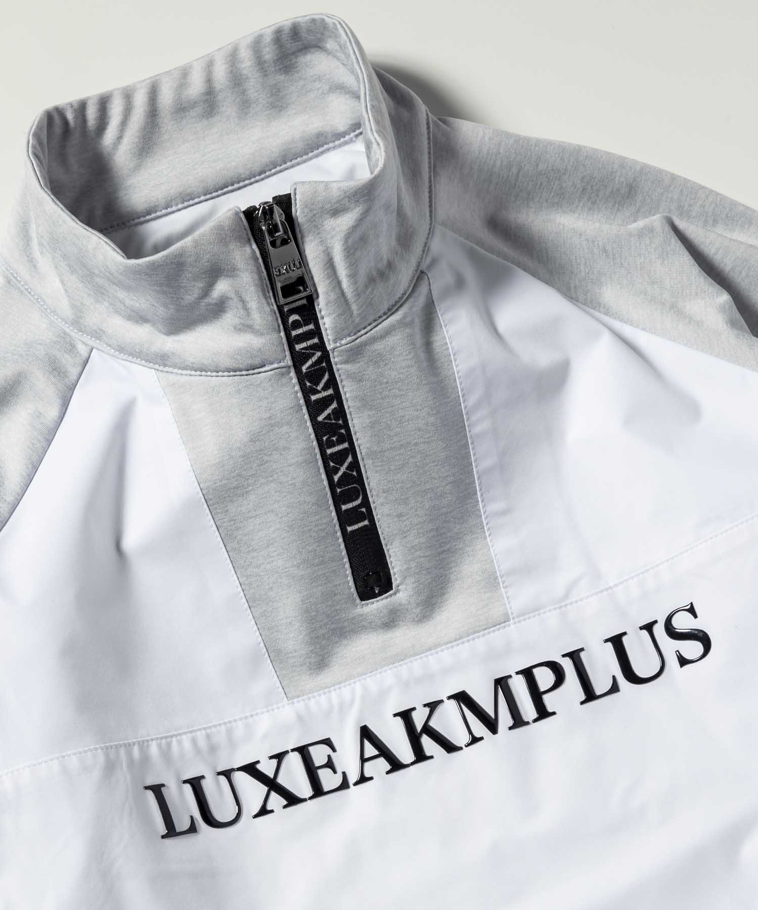LUXEAKMPLUS(リュクスエイケイエムプラス)ゴルフ ハーフジップ防風モッ
