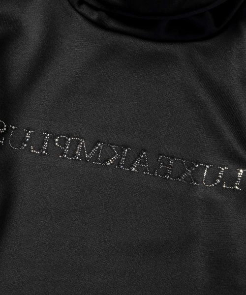LUXEAKMPLUS(LUXEAKMPLUS)/LUXEAKMPLUS(リュクスエイケイエムプラス)ゴルフ ランダムラインストーンハイネックTシャツ/img20